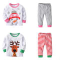 Baby Fashion Cute Cotton Christmas T Shirt Set